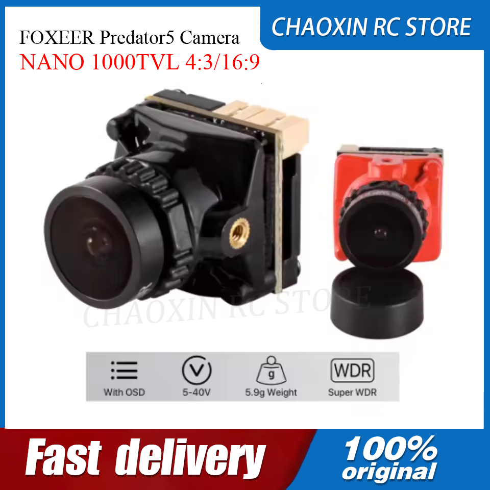 Drone With Camera - FOXEER Predator5 Fotocamera NANO 1000TVL 4:3/16:9