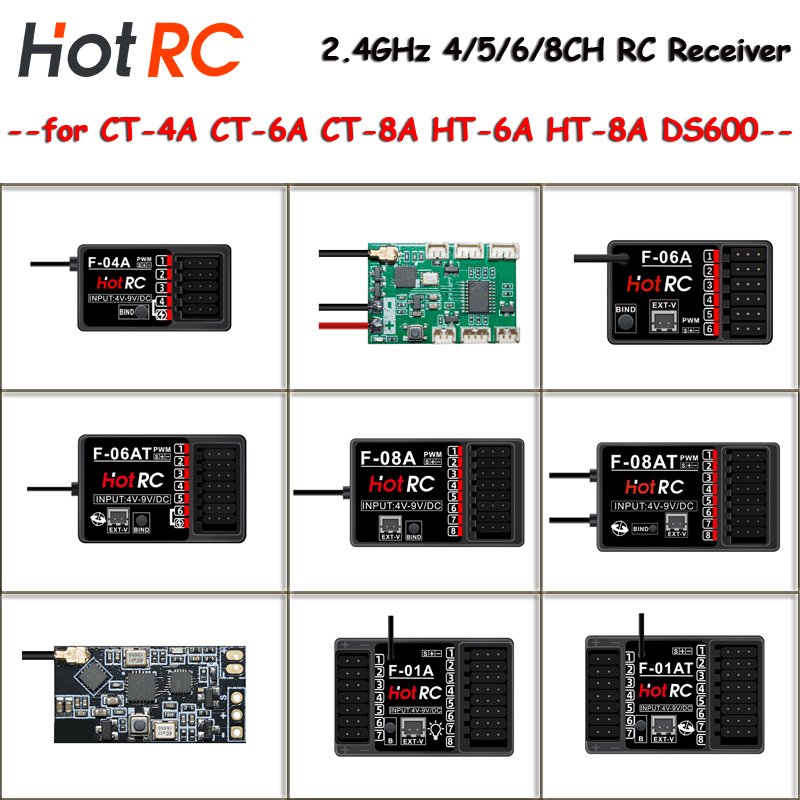 Radio Transmitter 2.4Ghz - Ricevitori HOTRC 2.4Ghz F-01A F-10AT F-06A