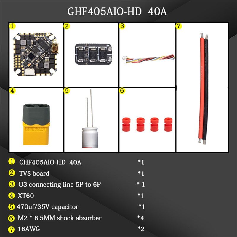 ABTI-GHF405AIO-HD 40A AIO Flig - F405 Flight Controller recensione e prezzo