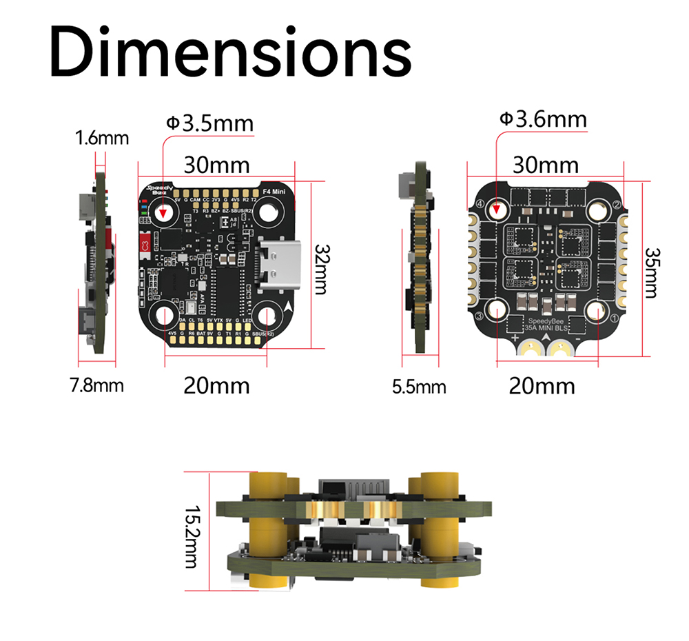 F405 MINI SpeedyBee F405 Mini  - F405 Flight Controller recensione e prezzo